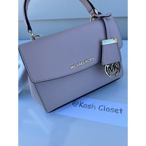 Michael Kors Handbags - Michael Kors Ava XS Saffiano Leather Crossbody Soft Pink
